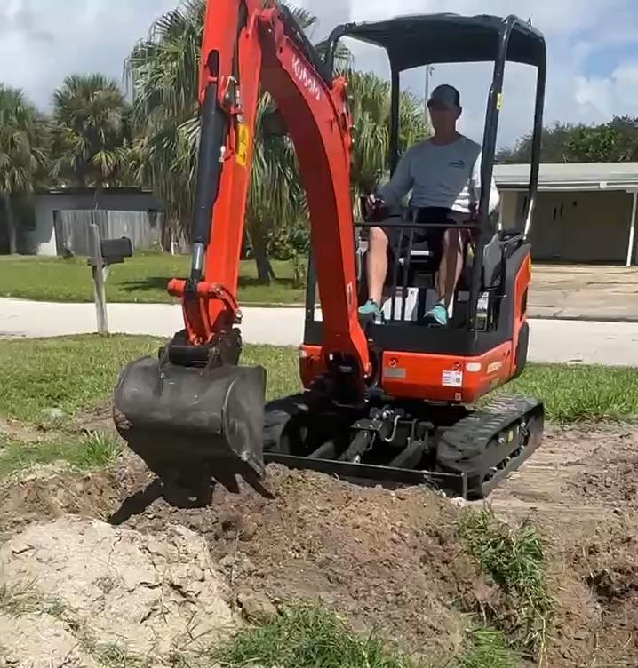 excavator for plumbing repairs